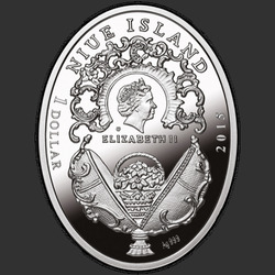 аверс 1$ (бак) 2015 "Яйца Фаберже. Датский юбилей"
