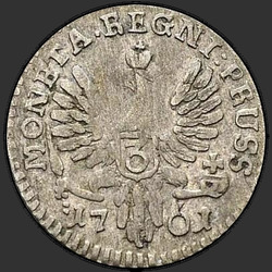 аверс 3 grosze 1761 "3 Pfennig 1761. "MONETA: Regni ...""