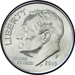 аверс 10¢ (dime) 2016 "EUA - Dime / 2016 / P"