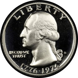 аверс 25¢ (квотер) 1976 "200th Anniversary - Independence of USA"