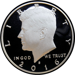 аверс 50¢ (half) 2016 "S PROOF"