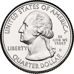 аверс 25¢ (quarter) 2010 "Hood National Forest Mound / D"
