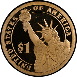 реверс 1$ (бак) 2007 "James Madison /S"