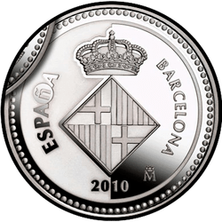 аверс 5 евро 2010 "Барселона"