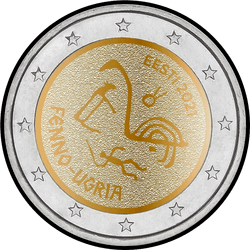 аверс 2€ 2021 "Pueblos finno-ugros"