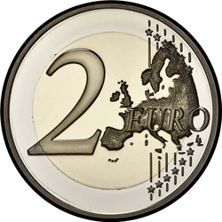 реверс 2€ 2014 "King Willem-Alexander and Princess Beatrix"